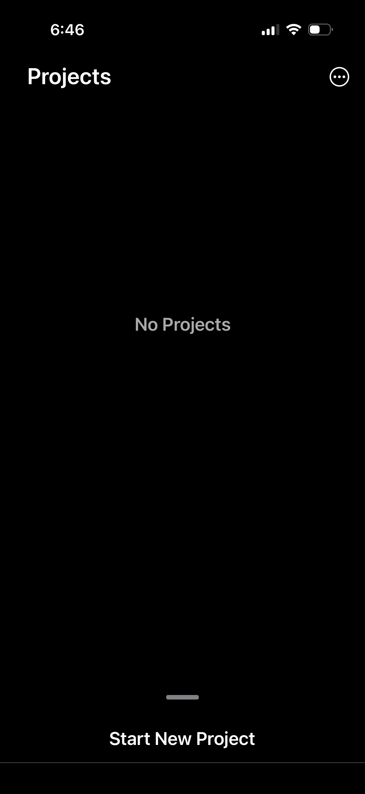 imovie empty-state screenshot